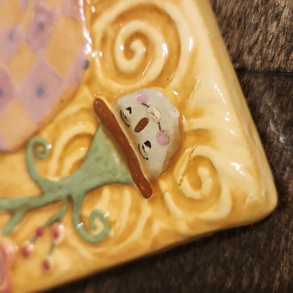 Laurie Eisenhardt tile art couple kissing / birds - Picture 8 of 12